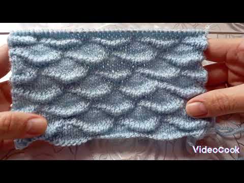 Видео: Візерунок "Хвилі" спицями.