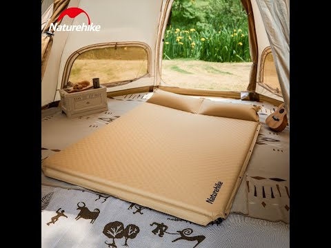 Видео: Самонадувной матрас/каремат Naturehike 6 см. двуспальный