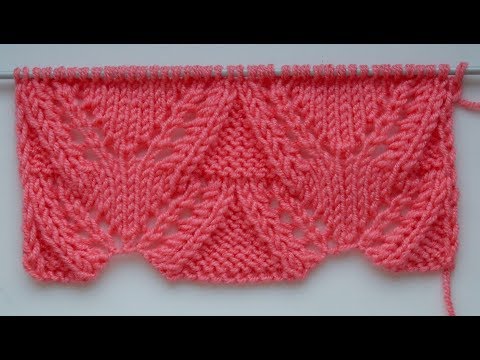 Видео: Простые узоры спицами. Ажурный узор.
