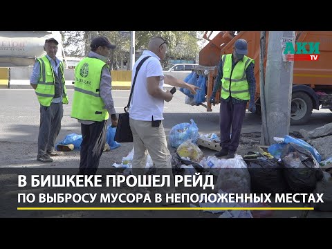 Видео: В Бишкеке прошел рейд по выбросу мусора в неположенных местах