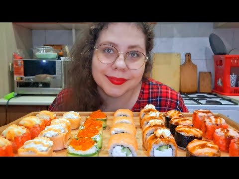 Видео: Мукбанг Роллы/Я вернулась😊