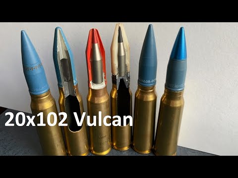 Видео: 20mm APDS. Бронебои из "20MM VS TITANIUM"/20x102 mm Vulcan (armor piercing discarding sabot)