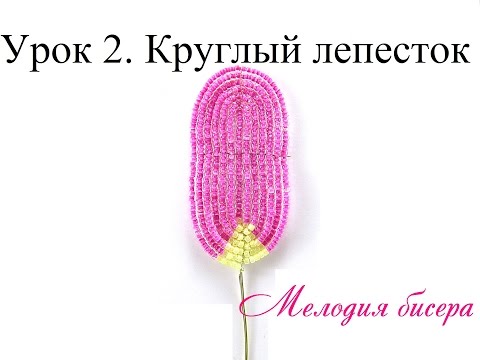 Видео: БИСЕРОПЛЕТЕНИЕ ДЛЯ НАЧИНАЮЩИХ, урок 2 - Круглый лепесток в технике французского плетения