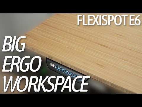 Видео: Просторный Ergo Beauty | Стол Flexispot E6 из натурального бамбука с двумя моторами