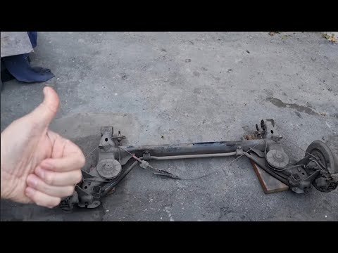 Видео: Задняя балка с дисковыми тормозами на Ланос С Opel Vectra А