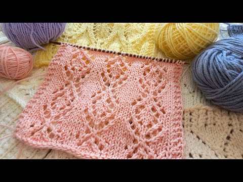 Видео: Невероятно красивый узор спицами. 🥰😍 Ажурные узоры спицами.  Free knitting patterns
