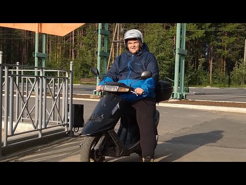 Видео: Катнул с дачи до города на Suzuki Address v100.