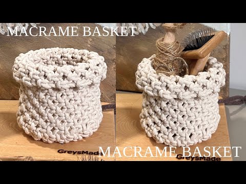 Видео: Круглая Корзинка в технике Макраме | DIY Macrame Basket