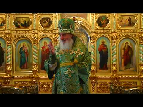 Видео: Архипастырское слово митрополита Петра в храме ап. и ев. Иоанна Богослова  села Черный Отрог