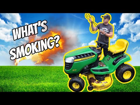 Видео: КАК заменить приводной ремень на газонокосилке John Deere, которая дымит при включении ведущих ко...