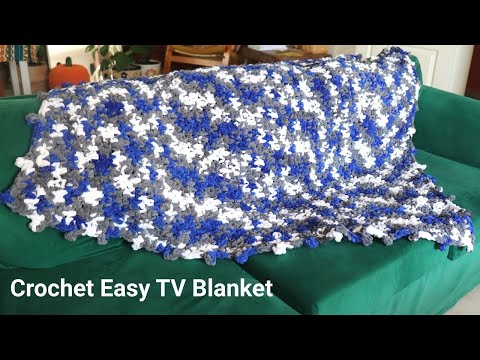 Видео: Самое простое вязаное крючком одеяло. Повтор всего одного ряда.