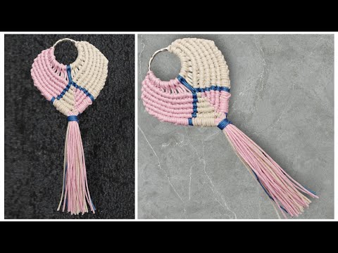 Видео: Брелок макраме Макраме пошаговая инструкция DIY handmade macrame keychain Macrame tutorial #keychain