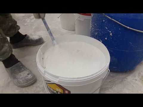 Видео: Напыление покрытия для пенопласта. Часть 1