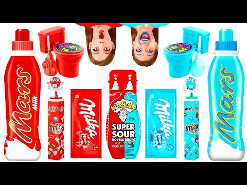 Видео: Красная еда vs Синяя еда Челлендж | Удивительные Лайфхаки и Хитрости от RaPaPa Challenge