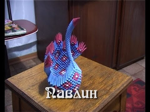 Видео: Модульное оригами. Павлин. (3D origami)