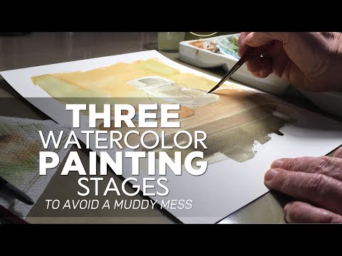 Видео: Рабочий процесс создания натюрморта акварелью [3 этапа для достижения отличных результатов акваре...