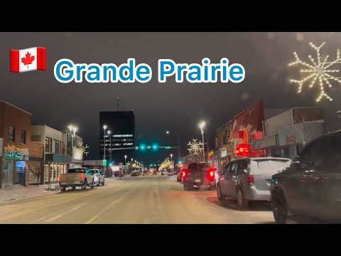 Видео: Grande Prairie 🇨🇦Еду по городу вечером ☺️