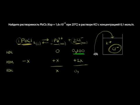 Видео: Растворимость и эффект общего иона (видео 5)| Произведение Растворимости | Химия