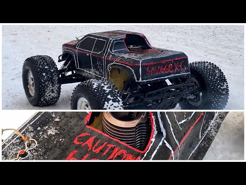 Видео: Покатушки нитро МОНСТРА HPI SAVAGE XL