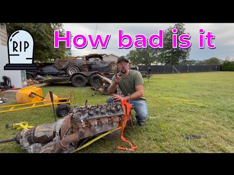 Видео: Уничтожился ли двигатель в огне, когда сгорел этот «Мустанг» 1967 года?