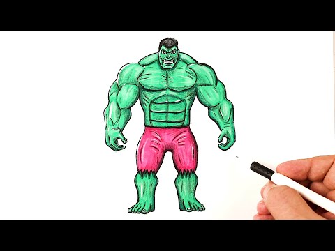Видео: Как нарисовать Халка