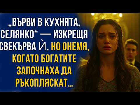 Видео: „Върви в кухнята, селянко“ — изкрещя свекърва ѝ, но онемя, когато богатите започнаха да ръкопляскат…
