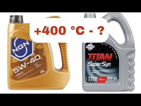 Видео: Тест 400°C Fuchs Titan Supersyn 5W40 и NGN Gold 5W-40