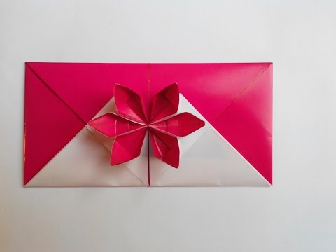 Видео: 💌Конверт с красивым цветком 🌸 (Jodi Fukumoto), Envelope with beautiful flower