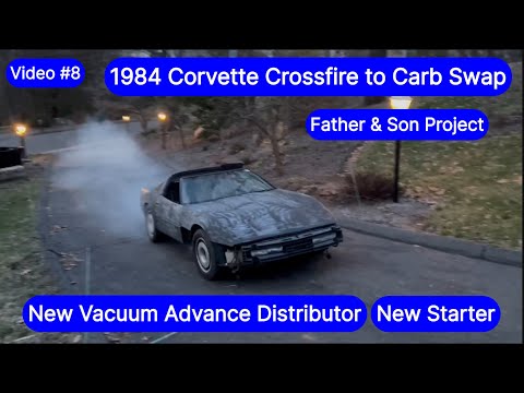 Видео: (Видео №8) C4 Corvette 1984 года, новый стартер, новый распределитель, устранение неисправностей ...