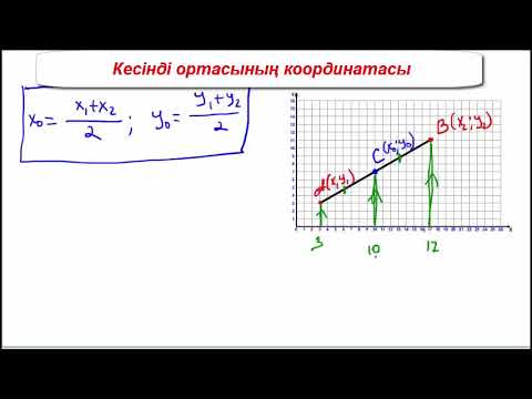 Видео: Кесінді ортасының координатасы