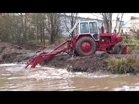 Видео: экскаватор ЮМЗ 6 (ЭО 2621)///копаю пруд\/excavator YMZ 6 (EO 2621)///digging a pond