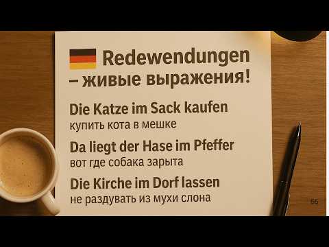 Видео: Немецкий язык 🇩🇪 Идиомы 
