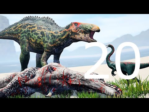 Видео: The isle Шантугозавр против рексов и гиг