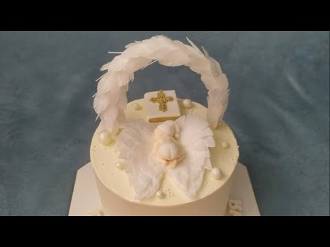 Видео: Арка из перьев / Декор для торта на крестины