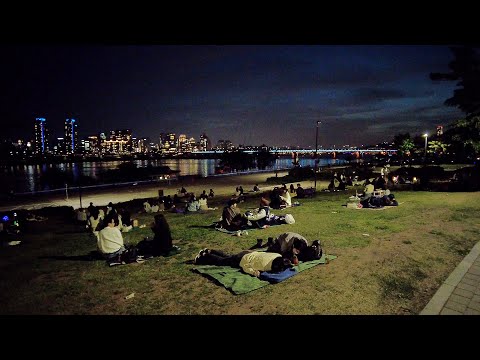 Видео: 【4K】Вечерняя прогулка по Сеулу - Парк Ттуксом Ханган (река Хан) (май 2021 г.) (EP.124)
