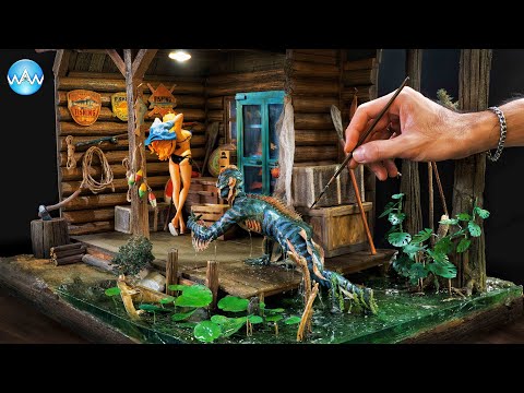 Видео: Как сделать диораму из смолы «Существо из Черной лагуны»