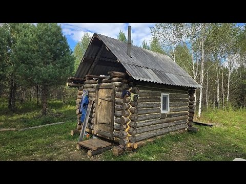 Видео: Строим избу в лесу из старой деревенской бани. 4К (2 серия)