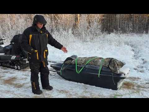 Видео: Сани волокуши для снегохода с жёсткой крышкой KTZ EXPEDITION  Опыт эксплуатации  жестокие испытания