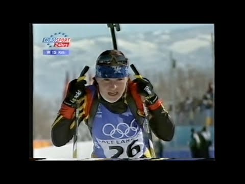 Видео: Биатлон, Олимпиада 2002, Солт-Лейк-Сити, индивидуальная гонка, женщины