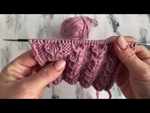 Видео: Очень красивый узор для вязания шапок и декоративных резинок!