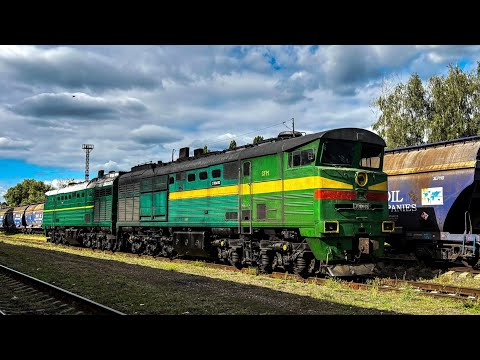 Видео: [CFM] Тепловозы 3ТЭ10М-0152/1103 и ЧМЭ3-3217, станция Кишинёв 