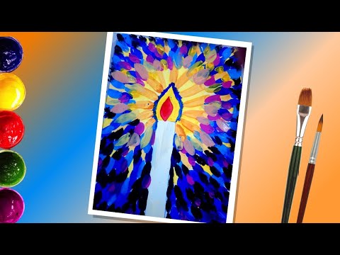 Видео: Как нарисовать рождественскую свечу