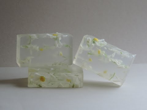 Видео: мыло "Ромашковый ветер" из основы под нарезку