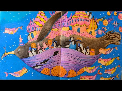 Видео: A Million Unicorns coloring book. Листаем законченную раскраску