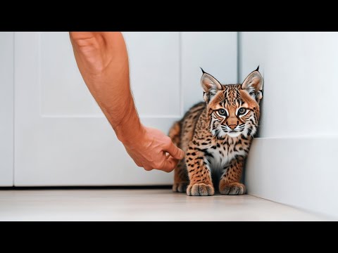 Видео: Затравленная Рысь Отказывалась Жить, Но Её Спасла Нежность Одной Руки!