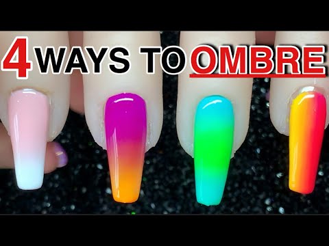 Видео: 4 способа сделать омбре с помощью гель-лака | Nailsbykamin