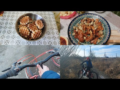 Видео: ВАФЛИ НА ТВОРОГЕ 🔥 ЗАХОТЕЛОСЬ ШАШЛЫКА 🔥 ПОЕХАЛИ В САД на велосипеде
