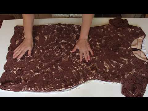 Видео: Усадка платья в ирландском кружеве.