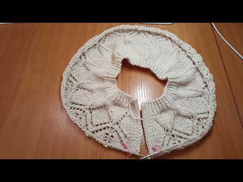 Видео: Кардиган спицами с круглой кокеткой , 2 часть МК