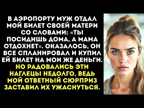 Видео: В аэропорту муж заявил, что я никуда не лечу, а на мои деньги в отпуск полетит его мама.